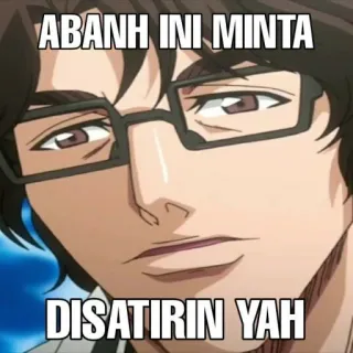 🗿 ABANH INI MINTA
DISATIRIN YAH Meme, Engraçado, Texto, Rosto, Sátira telegram sticker