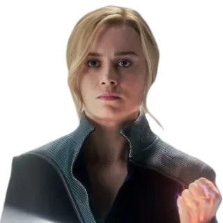 ✊ Carol Danvers Captain Marvel 惊奇队长, 卡罗尔·丹弗斯, 漫威, 超级英雄, 布丽·拉尔森 telegram sticker