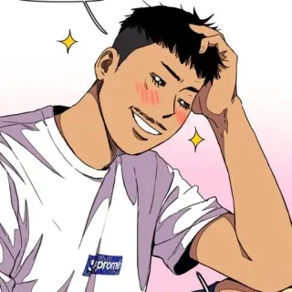 🌟 uomo, sorriso, felice, cartone animato, arte, disegno telegram sticker