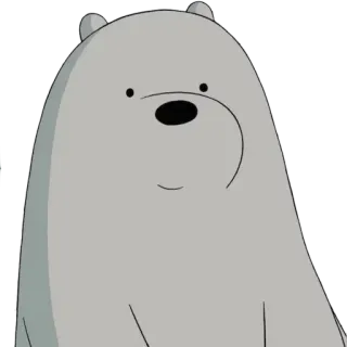 🙂 Ice Bear We Bare Bears Мультфильм, Медведь, Белый медведь, Мы обычные медведи whatsapp sticker