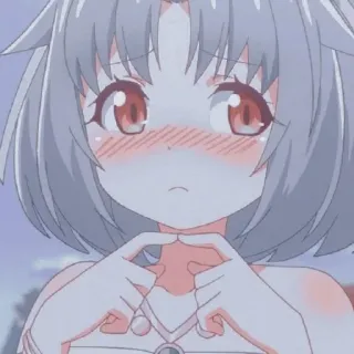 😳 anime, girl, cute, blush, shy, cartoon telegram sticker
