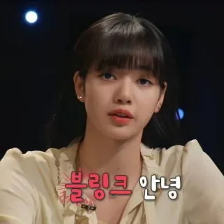 🍭 블링크 안녕 kpop, greeting, blinks, lisa telegram sticker