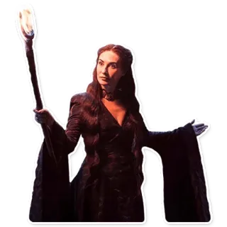 🔥 Melisandre Game of Thrones Melisandre, Game of Thrones, tovenares, rode vrouw, fantasy, personage whatsapp sticker