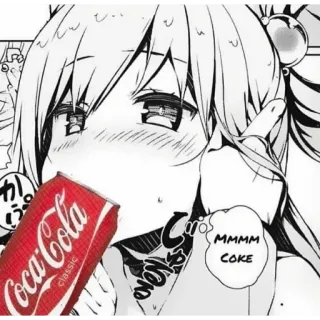 🥛 MMMM COKE Anime, Coca Cola, Bebida, Soda telegram sticker