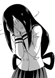😳 Tsuyu Asui My Hero Academia anime, manga, Tsuyu Asui, My Hero Academia, sad, crying telegram sticker