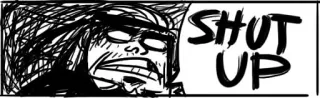 😡 SHUT UP shut up, angry, manga, comic telegram sticker