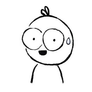 😅 dessin animé, personnage, trait, dessin, illustration telegram sticker