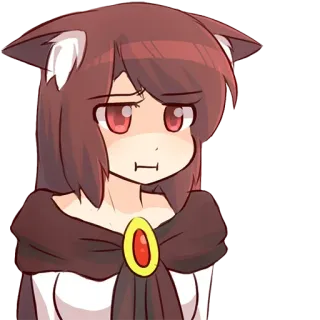 😒 katmeisje, anime, manga, cartoon, furry telegram sticker