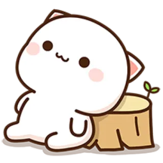 🙂 Katze, niedlich, Tier, Cartoon, kawaii telegram sticker