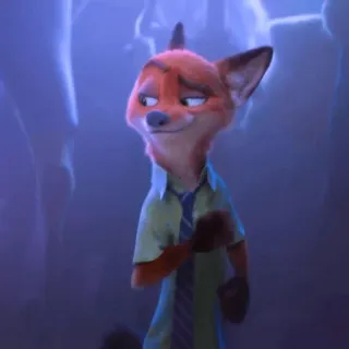 😏 Nick Wilde Zootopia raposa, desenho animado, Zootopia, Nick Wilde, animação telegram sticker