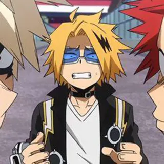 😱 Denki Kaminari My Hero Academia anime, my hero academia, denki kaminari, character, manga telegram sticker