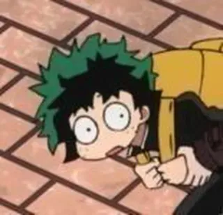 😵 Izuku Midoriya My Hero Academia anime, my hero academia, izuku midoriya, deku, funny, character telegram sticker