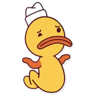 🤷‍♂️ утка, мультфильм, милый, моряк, животное, птица telegram sticker