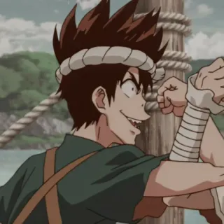 💖 Taiju Oki Dr. Stone Anime, Personnage, Dr. Stone, Taiju Oki, Manga telegram sticker
