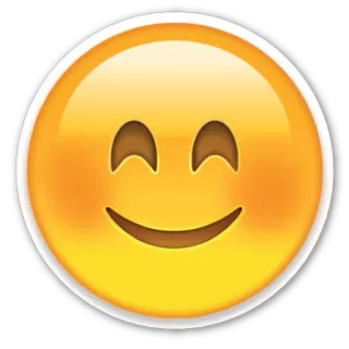 😊 Emoji, Faccina, Felice, Giallo, Icona, Emozione telegram sticker