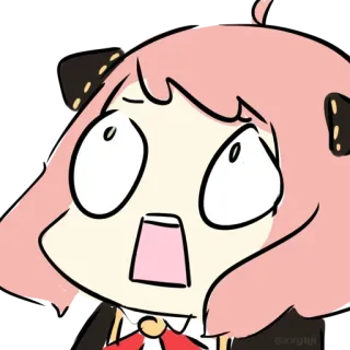 😱 Anya Forger Spy x Family Anime, Dibujos animados, Lindo, Divertido, Reacción, Spy x Family, Anya Forger telegram sticker