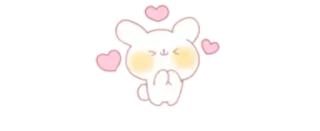 🦋 cute, rabbit, bunny, heart, kawaii, love telegram sticker