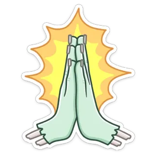 🙏 oración, manos, esperanza, religioso, dibujos animados, orar, espiritual, suplicar telegram sticker