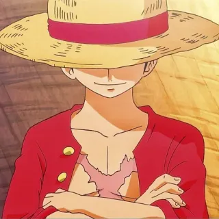 😄 Monkey D. Luffy One Piece One Piece, Luffy, anime, straw hat, pirate, manga, cartoon telegram sticker