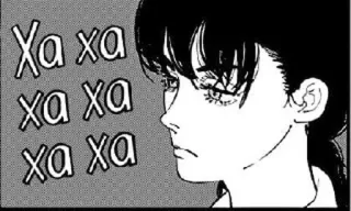 😶 Xa xa xa xa xa xa Manga, Riendo, Anime, Personaje, Mujer, Ilustración telegram sticker