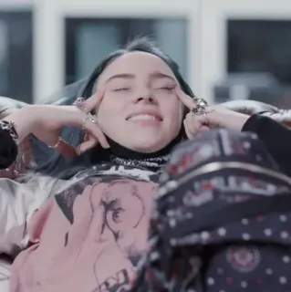 🕸 Billie Eilish Billie Eilish, cantante, celebrità, musica pop telegram sticker