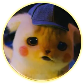 🥺 Pikachu Detective Pikachu pikachu, detetive, pokemon, filme, fofo, desenho animado, amarelo telegram sticker
