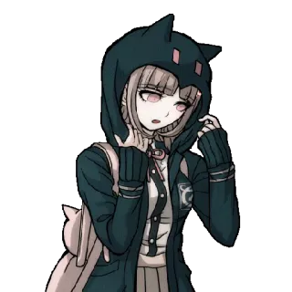 😓 Chiaki Nanami Danganronpa Anime, Jeu vidéo, Fille, Personnage telegram sticker