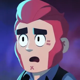 😦 Colt Colt, Brawl Stars, Nhân vật trò chơi điện tử, Hoạt hình, Sticker telegram sticker
