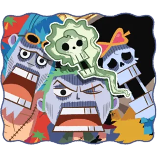 😱 anime, sticker, cartoon, zombies, characters telegram sticker