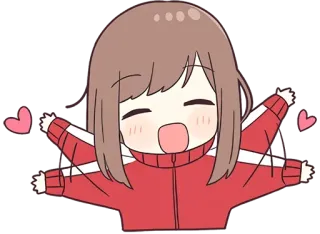😁 niedlich, Anime, kawaii, fröhlich, Mädchen telegram sticker