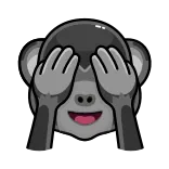🙈 monkey, animal, eyes, hide, cover, peek telegram sticker