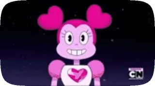 🙂 Spinel Steven Universe cartoon, Spinel, Steven Universe, animatie, roze, personage telegram sticker