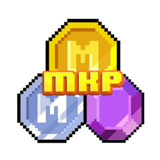 🪙 MHP coins, digital, pixelated, currency telegram sticker