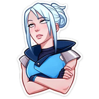 😒 Jett Valorant valorant, jett, character, video game, agent whatsapp sticker