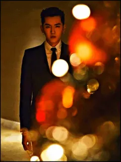 ➖ Kris Wu celebrità, attore, completo, ritratto, uomo, cantante telegram sticker