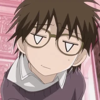 ⏱ anime, glasses, boy, cartoon, sleepy telegram sticker