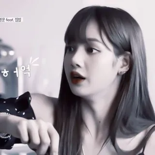🎧 Lisa 흥엑 mujer, coreana, cantante, celebridad, chica, persona whatsapp sticker