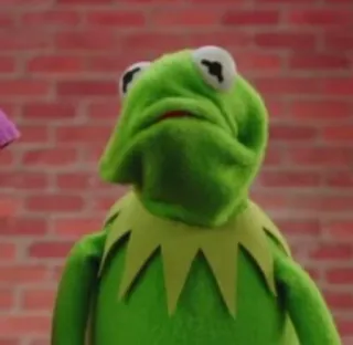 😒 Kermit the Frog kermit, rana, muppet, pupazzo, meme telegram sticker