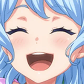 😁 アニメ, 顔, 幸せ, 笑顔, 漫画, 女の子, ポートレート whatsapp sticker