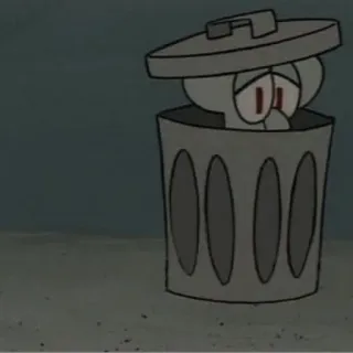 😔 Squidward Spongebob Squarepants сквидвард, мусор, спанч боб, грустный, мультфильм, nickelodeon whatsapp sticker