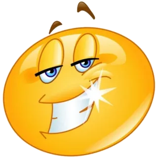 😀 Emoji, Lächeln, Selbstgefällig, Gesicht, Cartoon telegram sticker