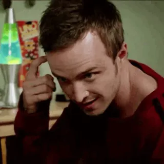 🌓 Jesse Pinkman Breaking Bad actor, pointing, thinking, tv, jesse, pinkman telegram sticker