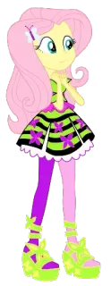 😊 Fluttershy My Little Pony: Equestria Girls Cartoon, animiert, Mädchen, Fluttershy, Equestria Girls, Pony whatsapp sticker