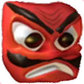 👺 démon, oni, en colère, rouge, masque, japonais, diable telegram sticker
