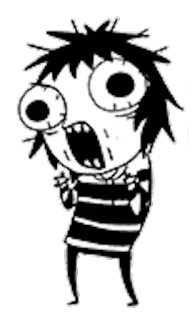 😱 kartun, hitam putih, karakter, ekspresi, lucu telegram sticker