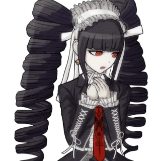 😞 Celestia Ludenberg Danganronpa anime, gothic, celestia, ludenberg, danganronpa telegram sticker
