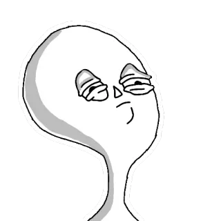 😑 cartoon, drawing, illustration, character, funny, sticker telegram sticker