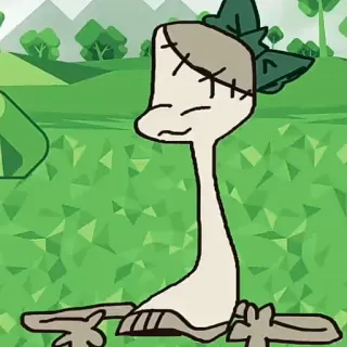 🧦 cartoon, character, plant, green, nature telegram sticker