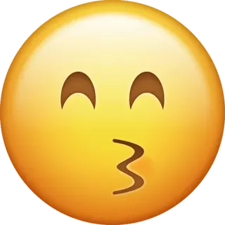 😙 emoji, kiss, love, cute, yellow whatsapp sticker