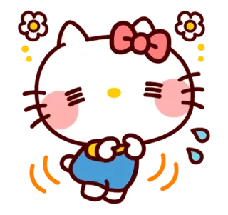 😊 Hello Kitty hello kitty, dibujos animados, kawaii, lindo, pegatina whatsapp sticker